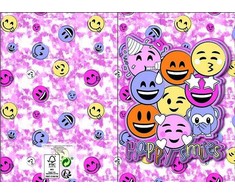 „Emoji Smiles“ 3D iššokanti sveikinimo atvirutė + vokas