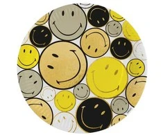 Emoji Smiley Originals popierinės lėkštės, 8 vnt., 23 cm