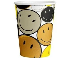 „Emoji Smiley Originals“ popieriniai puodeliai, 8 vnt., po 250 ml