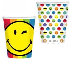 „Emoji Wink“ popieriniai puodeliai, 8 vnt., po 250 ml