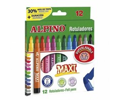 Flomasteriai Alpino 1AAR000006N, vienpusiai, 12 vnt.