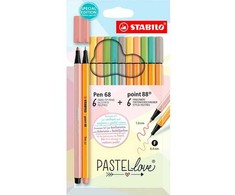 Spalvotų rašiklių rinkinys Stabilo Fineliner, 12 spalv.