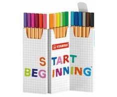 STABILO® point 88 – 18 dalių „Zick-Zack“ stalo įrankių rinkinys – 18 skirtingų spalvų