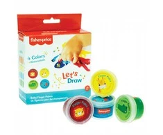 Fisher-Price Let's Draw kūdikių pirštų dažai, 4 vnt.