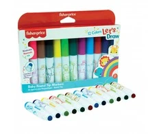 Fisher-Price Let's Draw plaunami žymekliai, 12 vnt.