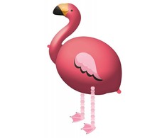 AMSCAN Vaikščiojantis flamingo folijos balionas 83x71cm