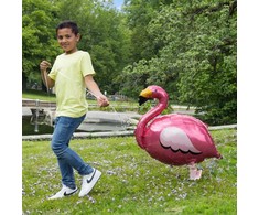 AMSCAN Vaikščiojantis flamingo folijos balionas 83x71cm