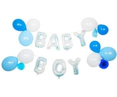 Folinis balionas „Baby Baby Boy Boy“, balionų rinkinys