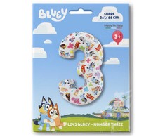 Folinis balionas „Bluey Friends“ – numeris 3, 66 cm