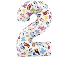 Folinis balionas „Bluey Friends“ – skaičius 2, 66 cm