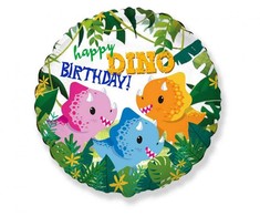 Folinis balionas „Happy Birthday Dino“, 46 cm (WP)
