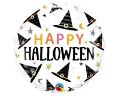 AMSCAN folijos balionas Happy Halloween raganos kepurės