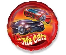 Folinis balionas „Karšti automobiliai“ 46 cm (WP)