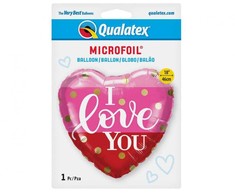 „Qulatex“ balionas „Aš tave myliu“ auksiniais taškais 18