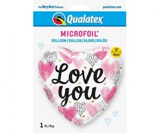 Folinis balionas „Meilės širdelės“, 46 cm