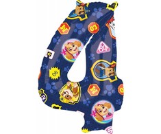 Folinis balionas „Paw Patrol“ numeris 4, 66 cm