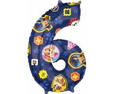 Folinis balionas „Paw Patrol“ numeris 6 - 66 cm