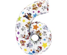 Folinis balionas „Paw Patrol“ žvaigždės numeris 6, 66 cm