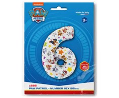 Folinis balionas „Paw Patrol“ žvaigždės numeris 6, 66 cm