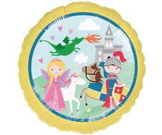 Folinis balionas „Princesė ir riteris“, 43 cm
