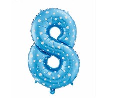 GoDan Balon foliowy Cyfra8 nieb+gwiaz61cm HS-C26N8 06183