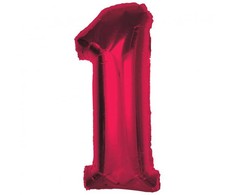 GoDan folijos balionas Nr. 1 Raudona Smart 92cm
