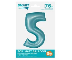 GoDan Folinis balionas skaičius “5” melsvos spalvos