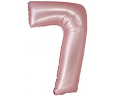GoDan Smart folijos balionas, numeris 7, matinė rožinė, 76 cm GoDan