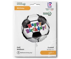 Folinis balionas „Su gimtadieniu“ – futbolo kamuolys, 46 cm