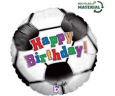 Folinis balionas „Su gimtadieniu“ – futbolo kamuolys, 46 cm