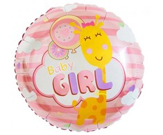 Folinis balionas „Su gimtadieniu“ mergaitėms, 36 cm