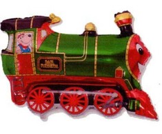 Folinis balionas „Traukinys“ žalias, 36 cm (WP)