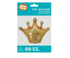 Folinis balionas „Vakarėlis su auksine karūna“, 66 cm