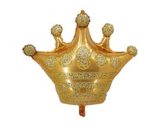 Folinis balionas „Vakarėlis su auksine karūna“, 66 cm