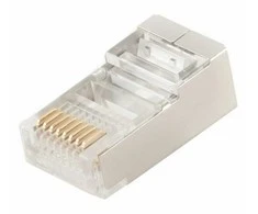 GEMBIRD PLUG5SP/100 Gembird ekranuotas LAN modulinis kištukas 30u auksinis padengtas, tvirtas ir suvytas