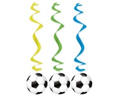 GoDan Dekoracja wiszšca Futbolo kamuolys 3 vnt. PF-DWPN 70344