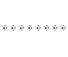 Futbolas Futbolo popierinė girlianda 200 cm