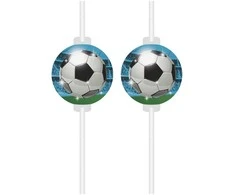 Globos Europe Bv Kartoniniai futbolo gerbėjų šiaudeliai, 4 vnt.