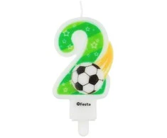 Futbolo kamuolio numeris 2 žvakė, torto žvakė