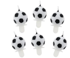 Futbolo kamuolys, torto žvakių rinkinys, 6 vnt.