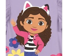 Gabby's Dollhouse Flowers vaikiški trumpi marškinėliai, 8 metų