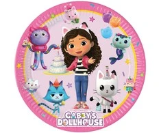 Popierinė lėkštė 20 cm Gabbys Doll House pakuotėje 8 Party GODAN 96038