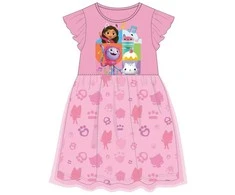 Gabby's Dollhouse Happiness vaikiška vasarinė suknelė 2-6 metų vaikams