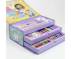 Gabby's Dollhouse kanceliarinių prekių rinkinys lagamine