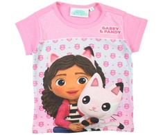 Gabby's Dollhouse Pandy šviesiai rožiniai Pandy šviesiai rožiniai vaikiški trumpi marškinėliai, 6 metų