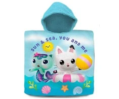 Kids Euroswan - Akcesoria licencyjne Gabby's Dollhouse pončas 60x120cm