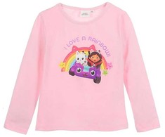 Pink Gabby's Dollhouse Rainbow Rožinė vaikiška ilgomis rankovėmis palaidinė, 4 metai / 104 cm
