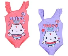Gabby's Dollhouse Skanus vaikiškas maudymosi kostiumėlis, maudymosi kostiumėlis 3-8 metams