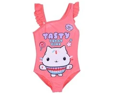 Gabby's Dollhouse Skanus vaikiškas maudymosi kostiumėlis, maudymosi kostiumėlis 3-8 metams