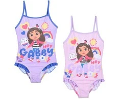 Gabby's Dollhouse vaikiškas maudymosi kostiumėlis, plaukimui, 3-8 metų